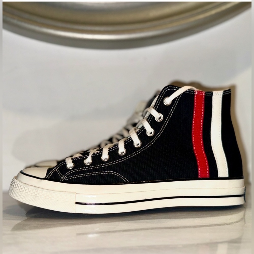 Converse Chuck Taylor All Star 70 High Top Shoes Red & White Stripe - Men’s 11.5 - Picture 12 of 14